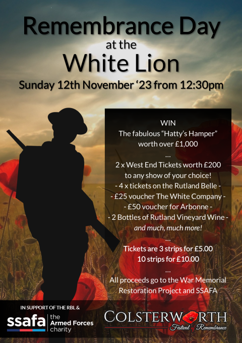 The Remembrance Day charity raffle has been launched!